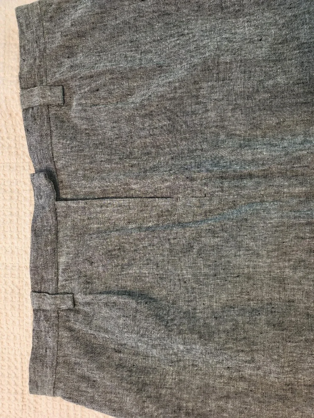 Shape FX Black/White Heathered Pencil Skirt 18Tall Linen Cotton Office Career